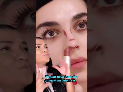 Nova Trend da Gringa, Um Batom e Um Sonho - Fazendo Maquiagem Só Com Batom 💄💋