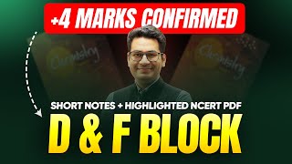 🚨 D and F Block in 10 Minutes: Handwritten NCERT Short Notes for JEE 2025