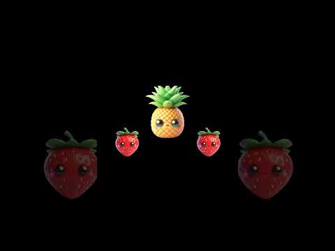 Funny Fruits Sensory Video Shorts #10 #highcontrast #BabySensory #babybraindevelopment