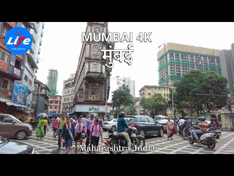 Mumbai Evening Walk - Crawford Market to Thakurdwar, Girgaon - 4K HDR