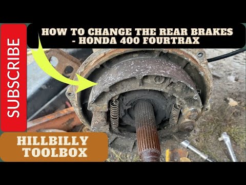 Honda Foreman Fourtrax - How to change Honda 400 rear brakes - TRX400FW