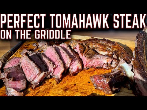 BEST WAY TO COOK A TOMAHAWK STEAK ON THE GRIDDLE! THIS IS OUR BEST RIBEYE STEAK YET!