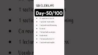 Day -50/100 To do list for bank exam #sbipo2024 #sbiclerk2024 #ibpspo2024 #ibpspo2024