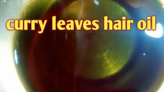 #shorts Homemade curry leaves hair oil for double hair growth/turn thin hair to thick hair