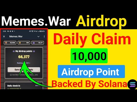 memes.war airdrop daily claim 10000 airdrop point || bond point convert to airdrop point