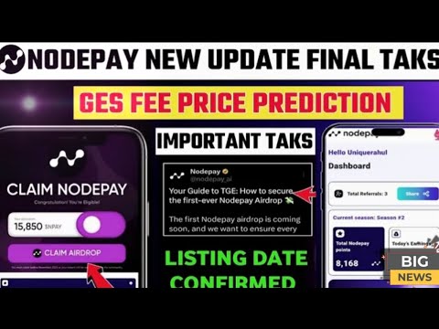 Nodepay New Update Today || NodepaySolana Gess Fees Add || Nodepay ListingDate Price Prediction