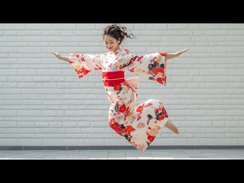 Dancing in front of a white brick wall    （Set to Bach's music）