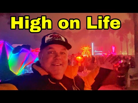 High on Life at after burn from Burning Man on Venice Beach California