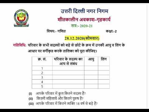 Class 2-Maths Holiday Homework Winter vacation |How to do| शीतकालीन अवकाश हेतु गृहकार्य कैसे करें