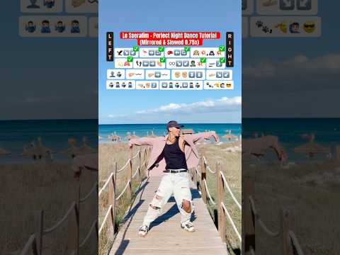 LE SSERAFIM - PERFECT NIGHT DANCE TUTORIAL (MIRRORED & SLOWED 0.75x) #Short #KpopDanceTutorial