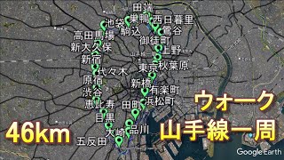 2022山手線一周ウォーク46km