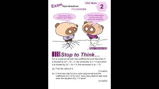 DSE Math Exam Style Question 2 #dse #dsemaths #maths #polynomial #real #imaginary #root #factor