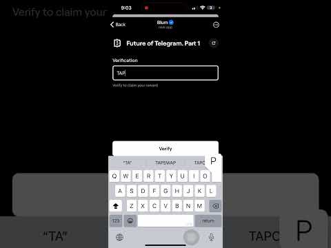 Future Of Telegram. Part 1 Blum Video Code|Future Of Telegram Part 1 Blum Today Verification Keyword