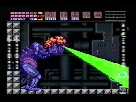 Super Metroid - Final Boss Battle vs. Mother Brain & finale