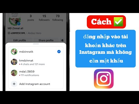 Cách đăng nhập vào tài khoản khác trên instagram mà không cần mật khẩu