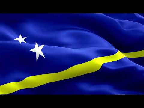 [10 Hours] Curaçao Flag Waving - Video & Audio - Waving Flags