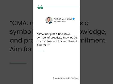 CMA: not just a title, it's a symbol of prestige, knowledge, and professional commitment...