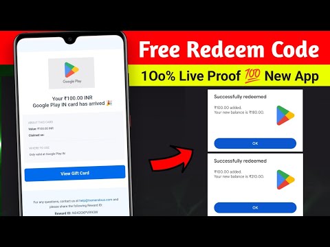 ₹100 + ₹10 Live Proof Free Redeem Code | Free Redeem Code App| Google Play Redeem Code New App 2024