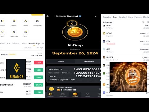 Hamster Kombat Token Deposit On Binance successfully 🤝 Hamster Kombat Token Withdrawal Full Process