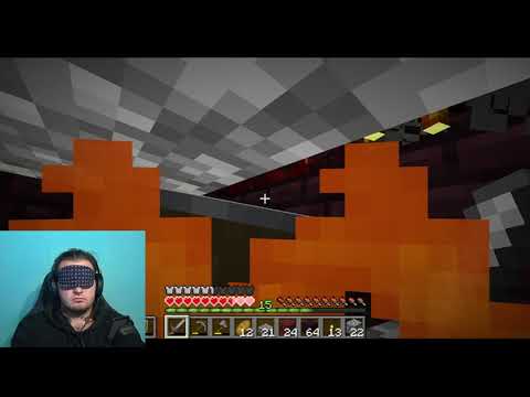 Attempting a Blindfolded Minecraft Run Take 2 - Can We Survive All These Blazes?