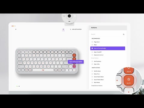 Create emails quickly with Logi AI Prompt Builder & Pop Icon Keys in the Logi Options+ App