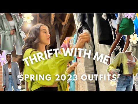 ✨THRIFT WITH ME SPRING 2023 | I can't believe I found these outfits! Thift Try On Haul