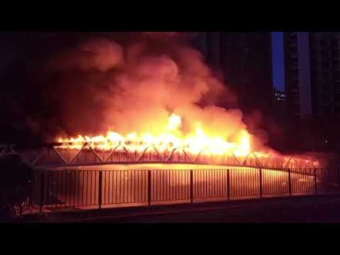 香港元朗天水圍大停電，原因是火燒電纜引致