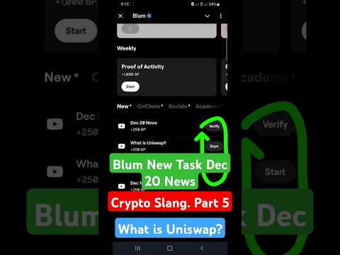 What is Uniswap blum code | blum crypto slang.part 5 | Blum New keyword today | what is Uniswap code