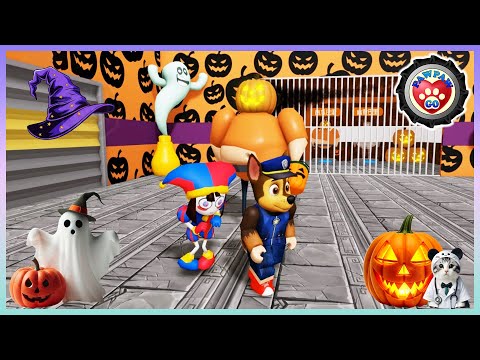 Paw Patrol Pup Roblox Halloween: Chase’s Hilarious Prison Break Adventure!汪汪隊立大功阿奇-萬聖節巴里的好玩越獄！機器方塊