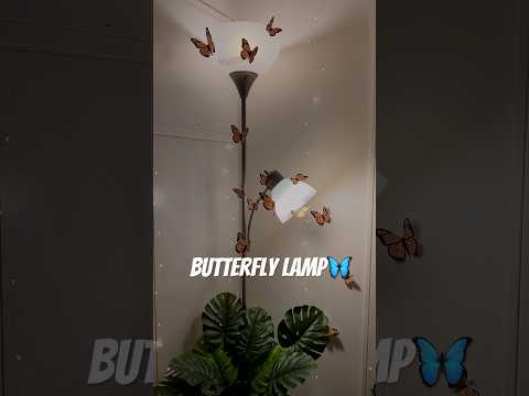 Turn your ordinary lamp into butterfly lamp🦋#homedecor #home #trending #aesthetic #explore #diy