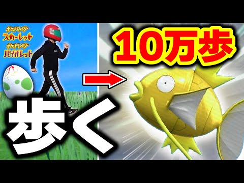 【ポケモンSV】『10万歩』の孵化歩数を現実で歩いたら色違いは生まれるのか？【10万人記念】