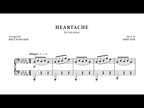 Undertale "Heartache" for solo piano