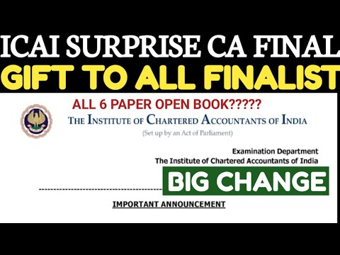 |ICAI Latest Updates | Gift CA Finalist |ICAI New Important announcement |