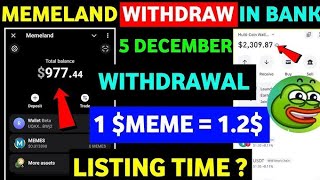 memeland token today New update how claim memes token in tonkeeper wallet and bitget wallet memes