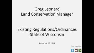 ECC Ag Ordinance Review Special Committee - State Overview 11.27.18