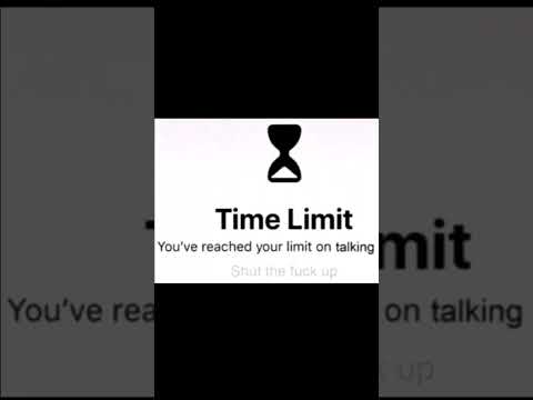 You have reached your limit on talking shut the f#ck up