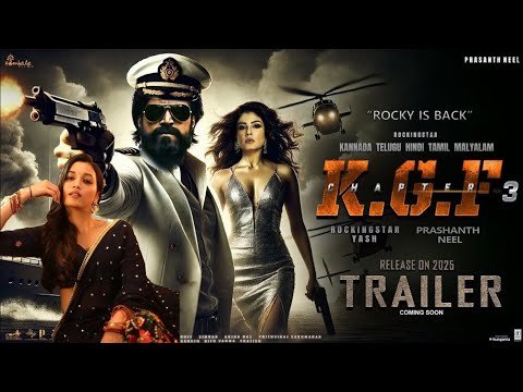 K.G.F: Chapter 3 - Hindi Trailer | Rocking Star Yash, Raveena Tandon, Prashanth Neel, Prabhas, 2024