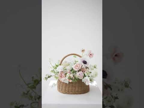 Handheld Basket Flower Arrangement