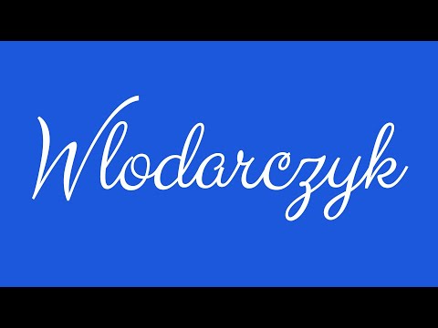 ✎ Wlodarczyk ✎ English Cursive Handwriting Tutorial