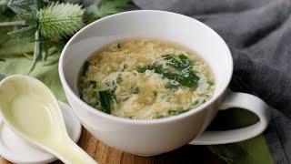 [Fluffy Egg Chive Tama Soup] Simple and delicious! Fluffy eggs ♪ | macaroni