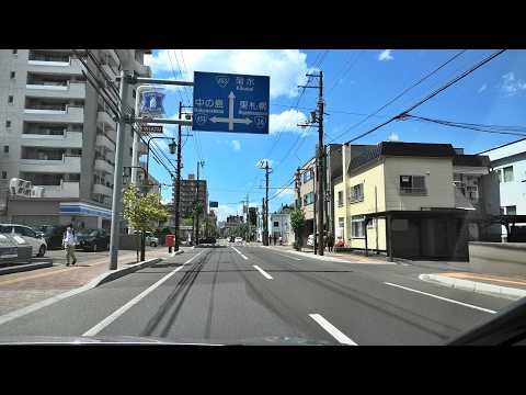 Sapporo city road 4K/30p Toyozono dori Ave. from National Route453, Hokkaido Japan🗾