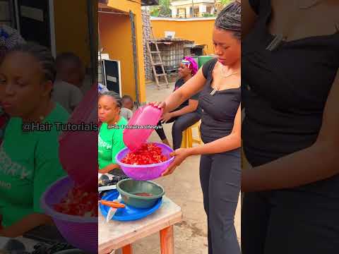 Our Christmas party jollof rice village cooking in Nigeria 🇳🇬