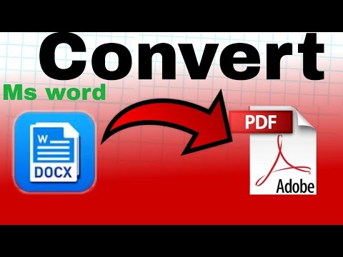 How to convert word to pdf