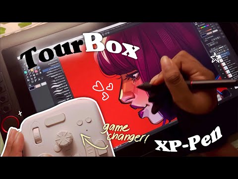 ☆ Drawing with TourBox Elite + Xppen 15.6 pro! [review] 🍄・°