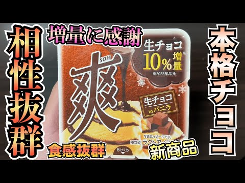 新商品「爽」生チョコinバニラ試食！チョコ10%増量の衝撃【アイス】