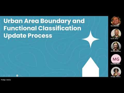 District Urban Area Boundary and Functional Classification Process Webinar