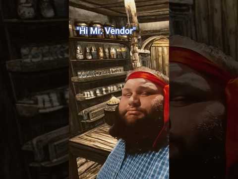 Reality Unveiled: Skyrim Vendor Discovers His Virtual Existence! #comedy #videogames