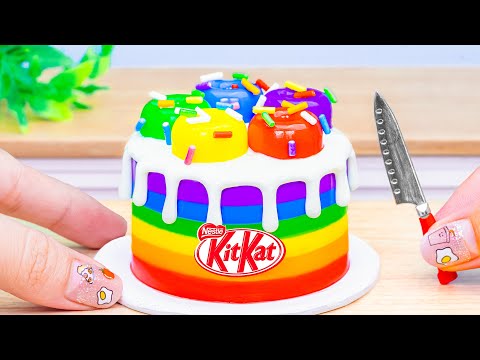 🌈Rainbow Cake Decorating 🌈 Beautiful Miniature Rainbow Chocolate Cake Ideas by Lotus Cakes