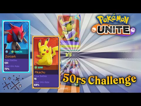 Pikachu vs Zoroark Ultimate Battle 💥|| Pokemon unite