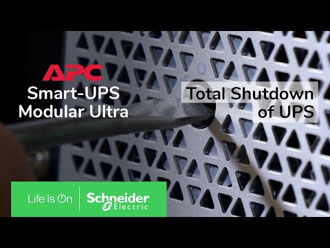 APC Smart-UPS Modular Ultra 5-20kW - How to do total shutdown of the UPS